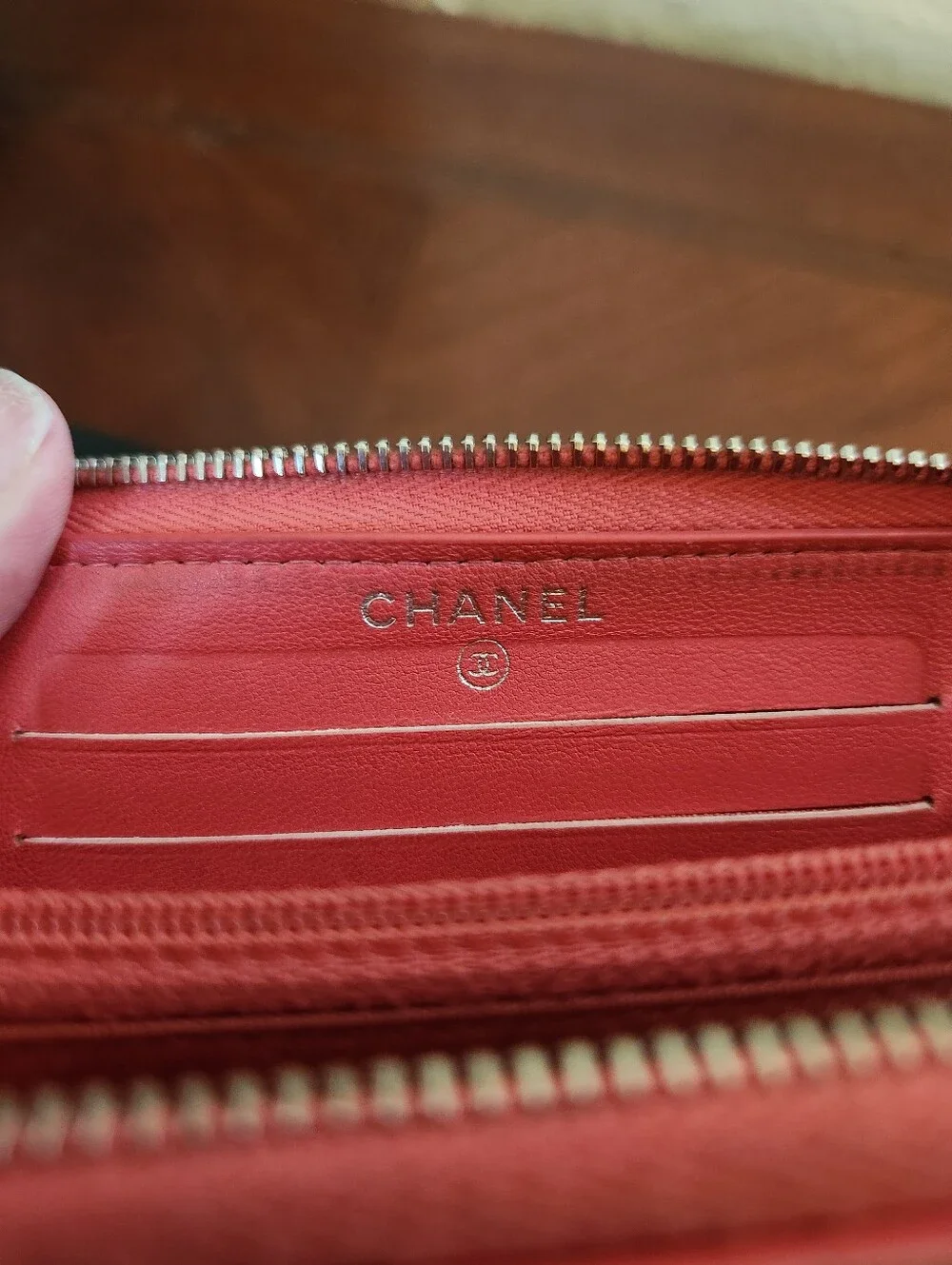 Chanel Matelasse Navy Pink Zip Medium Wallet
